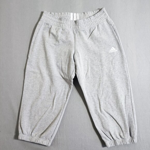 Adidas sweatpants / jogger women's size M grey colour ankle crop - Picture 1 of 15